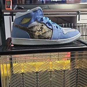 2007 Air Jordan 1 Retro Alpha 'White University Blue' size 10